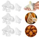 Kit 9 Formas Modeladora Para Fazer Coxinha 3 Tamanhos P M G Salgadinho Cor Branco