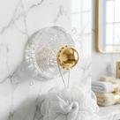 Kit 9 Gancho Cabide Parede Transparente Redondo Bolinha Decorativo Lavanderia Pendurar Bolsa