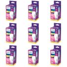 Kit 9 Lâmpada Led Bulbo 16w = 100w 1521lm Bivolt Philips 3000k Amarela Cor Da Luz Branco-quente