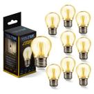 Kit 9 Lâmpada Led Filamento Retro Bolinha G45 2w 2200k