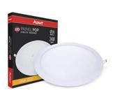 Kit 9 luminária led redonda 24 w 3000 k, design leve e moderno slim