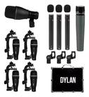 Kit 9 Microfones Para Bateria Dylan Dd-9 Igreja Show+ Maleta