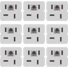 Kit 9 Modulo Tomada Para Telefone Branco Rj11 Tramontina