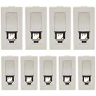 Kit 9 Módulo Tomada Rj11 4 Fios Branco Pial plus+ 615010BC