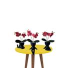 Kit 9 Orquídeas Artificiais Rosa 3D Premium Para Decoração Sofisticada
