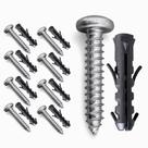 Kit 9 Parafuso Com Bucha 6mm Multiuso Phillips 42x32 Aço Para Fixação Em Tijolo Parede Concreto