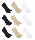 Kit 9 Pares De Meias Femininas Super Invisível Sapatilha Selene Básica
