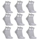 Kit 9 Pares Meias Ecko Unltd Cano Médio Feminino Cinza
