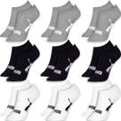 Kit 9 Pares Meias Puma Sapatilha Algodão Cano Baixo Meia Soquete Adulto Masculino Feminino Original