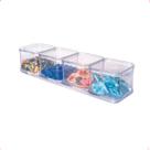 Kit 9 Pçs Organizador Multiuso Transparente Com Encaixe Kit 9 Pçs Organizador Multiuso Transparente Com Encaixe