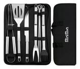Kit 9 Peças De Utensílios Churrasco Profissional Aço Inox Kit 9 Peças De Utensílios Churrasco Profissional Aço Inox