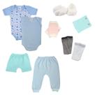 Kit 9 Pecas Roupas Bebe Body Mijao Joelheiras Shorts Enxoval