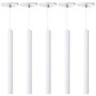 Kit 9 Pendente Luminária Tubo Branco 40 Cm
