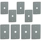 Kit 9 Placa 4x2 Furo Central Silentoque Pial 8508 Cinza