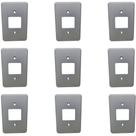Kit 9 Placa Espelho 4x2 Silentoque 8502 Cinza 2 Postos Kit 9 Placa Espelho 4x2 Silentoque 8502 Cinza 2 Postos