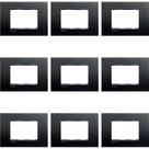 Kit 9 Placa Quadrada 4x2 Bticino 3 Módulos Pial Lna4803ar Kit 9 Placa Quadrada 4x2 Bticino 3 Módulos Pial Lna4803ar