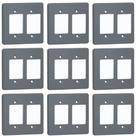 Kit 9 Placas Cinza 4x4 Para 6 Interruptores Pial 8533