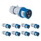 Kit 9 Plugue Móvel Ind 2p+t 16A 220-250 Vca 6H Tramontina -