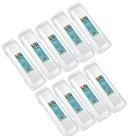 Kit 9 Porta Escova De Dentes Plástico Sanremo Transparente