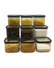 Kit 9 Pote Organizador Geladeira Jogo de Potes Hermético Kit 9 Pote Organizador Geladeira Jogo de Potes Hermético
