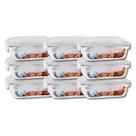Kit 9 Potes Hermetico Vidro Liso 1040ml Grande Marmitas Frutas