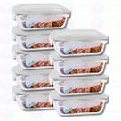Kit 9 Potes Hermeticos com Tampa 370ML Pequeno Lanche Marmita