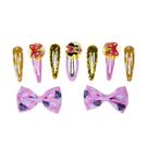 Kit 9 Presilhas Cabelo Glam Coleção Disney Minnie Marco Boni