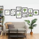 Kit 9 quadros decorativos Antes de tudo fé folhagens