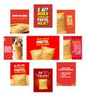 Kit 9 Quadros Decorativos Pastel Lanche Pastelaria Vermelho