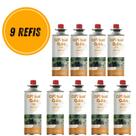 Kit 9 refil gás butano para fogareiro e maçarico globalmix 227g artesanato solda culinário campgás