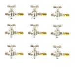 Kit 9 Registros Delta Semi Ind 1/4 X 3/8 9 Injetores Cosmo