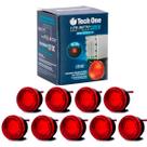 Kit 9 Sirene Piezo 6 Tons Com Led Vermelho 12v Marcha Ré Top Universal - Tech One