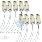Kit 9 Soquetes G9 Para Lâmpada Halopin Com Ferro M10