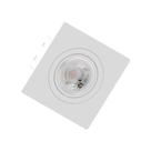 Kit 9 Spot Embutir Quadrado Face Plana Mini Dicroica Mr11 Branco
