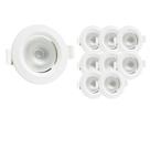 Kit 9 Spot Led 3w Redondo Embutir 3500K Branco Quente - Decoração Casa Loja Sanca Gesso Teto