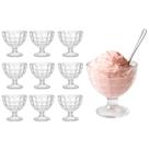 Kit 9 Taças De Vidro Candice Grande Sorvetes Sobremesas Coquitéis 300ml Hauskraft