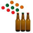 Kit 9 Tampas Garrafa Ajustáveis Silicone Vinho Cerveja Refreigerante Suco 3cm Cozinha Prática Higiênica Colorida 9 Peças Bar Adega Geladeira Prana
