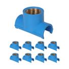 Kit 9 Tapa Furo Tee Soldavel Rosca Metal 1/2 X 25mm- Estrela
