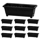 Kit 9 Vasos Floreiras Jardineiras grande 9,5L - Preto