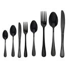 Kit 96 Talheres Jantar Elite Black - 12 Peças Cada