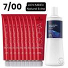 Kit 9x Igora 7/00 e 1x Wella Ox 9% 20 Vol. 1L (10 itens)