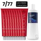 Kit 9x igora 7/77 e 1x wella ox 9% 20 vol. 1l (10 itens)