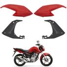 Kit aba asa tanque aleta + aba interno honda cg fan 160 2016-2021 vermelho guarau