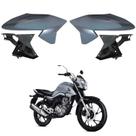 Kit aba asa tanque aleta + aba interno honda cg titan 160 2016-2021 prata ibiuna