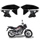 Kit aba asa tanque aleta + aba interno honda cg titan 160 2016-2021 preto brilho