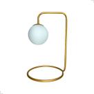 Kit Abajur Spiral Dourado Com Globo De Vidro 1XG9 Lâmpada Led 3000K G9 127V Inclusa