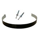 Kit Abraçadeira Preta P/ Duto De Chaminé 250mm C/ Parafusos