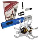 Kit Abridor De Vinho Automático WG08 + Adega de Mesa 6 Garrafas YK01