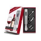 Kit Abridor de Vinho Elétrico 3 em 1 Aço Inox Portátil 4 Pçs - HM Kit Abridor de Vinho Elétrico 3 em 1 Aço Inox Portátil 4 Pçs - HM