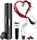 Kit Abridor de Vinho Elétrico 4 em 1 Saca Rolha Automático Reutilizável, Bomba a Vácuo, Bico Dosador, Abridor de Garrafa, Cortador de Lacre